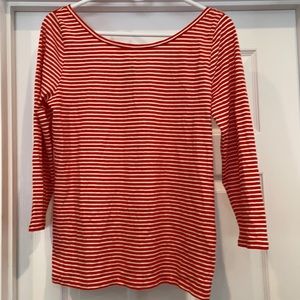 J crew scoop neck 3/4 length sleeve t shirt